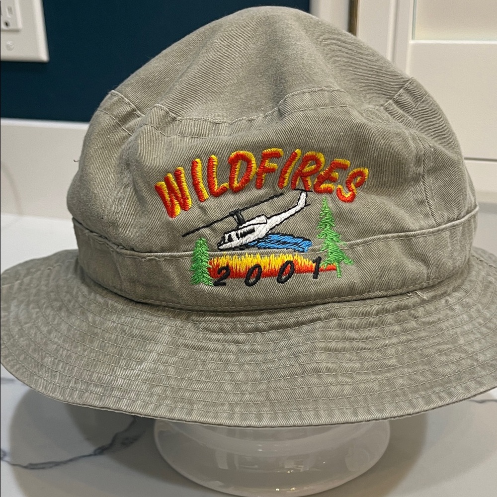 Port Authority green khaki bucket hat